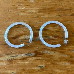 ☀️ 3 for 15 ☀️NWOT White marble hoops